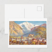 Vintage Interlaken, Switzerland, Briefkaart (Voorkant / Achterkant)