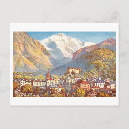 Vintage Interlaken, Switzerland, Briefkaart (Voorkant)