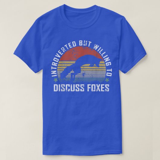 Vintage Introverted Funny Foxes Lovers Fox T-Shirt (Design voorkant)