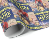 Vintage Inventions Magazine Hoesje Cadeaupapier (Rol Hoek)