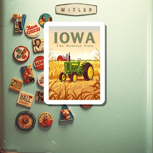 Vintage Iowa Magneet
