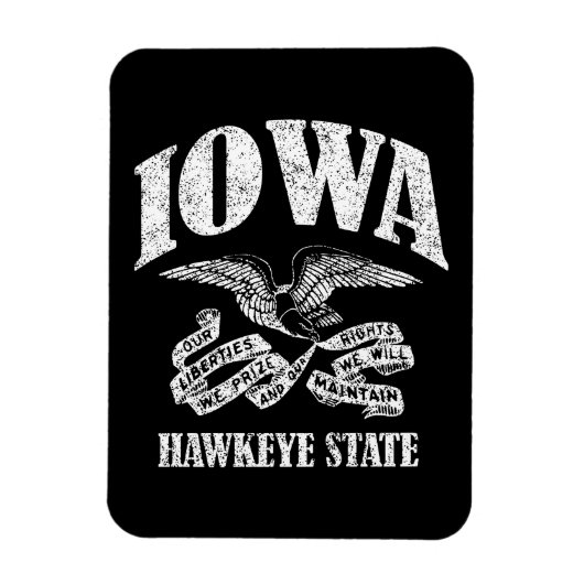Vintage Iowa Magneet (Verticaal)