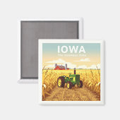 Vintage Iowa Magneet (Voorkant / Achterkant)