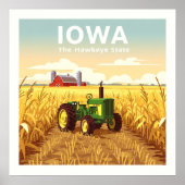 Vintage Iowa Poster (Voorkant)