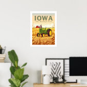 Vintage Iowa Poster (Thuiskantoor)