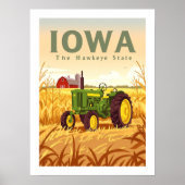 Vintage Iowa Poster (Voorkant)