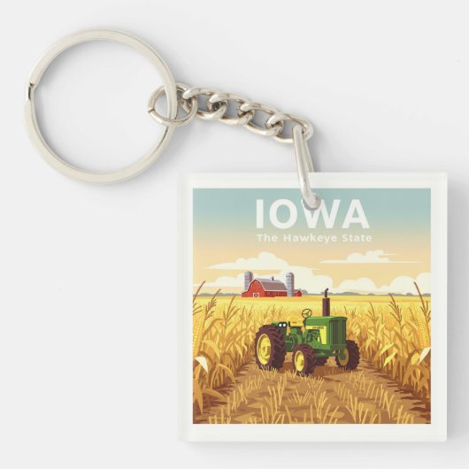 Vintage Iowa Sleutelhanger (Voorkant)