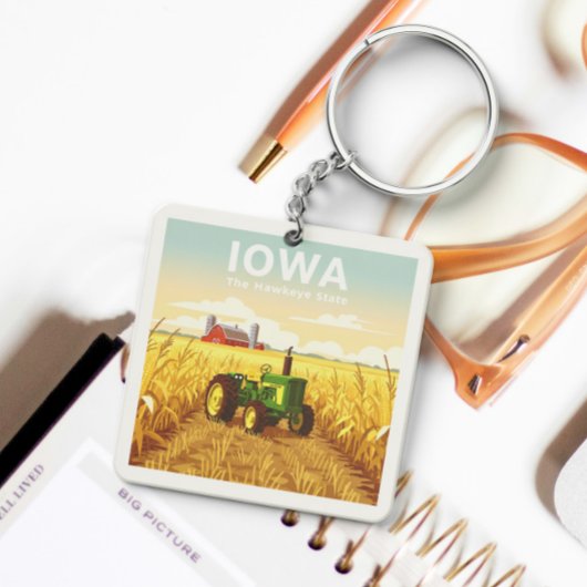 Vintage Iowa Sleutelhanger