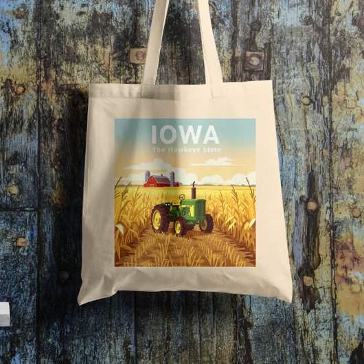 Vintage Iowa Tote Bag