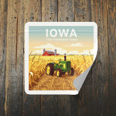 Vintage Iowa Vierkante Sticker