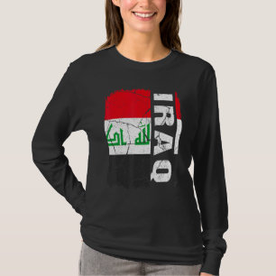 Vintage Iraakse Vlag Irak Trots Wortels Erfgoed T-shirt