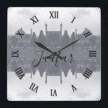 Vintage Iran Isfahan shah mosque gardens Vierkante Klok<br><div class="desc">Vintage Iran Isfahan shah mosque gardens</div>