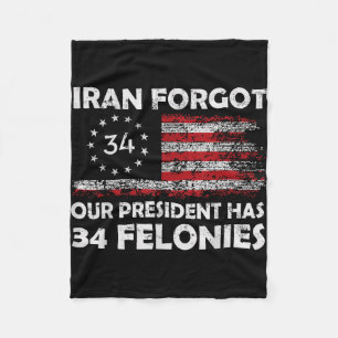 Vintage Iran vergat dat president 34 misdrijven vl Fleece Deken