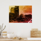 Vintage Iraq baghdad fountain Poster (Keuken)