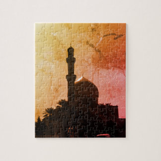Vintage Iraq Baghdad mosque taxis Legpuzzel