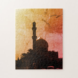 Vintage Iraq Baghdad mosque taxis Legpuzzel