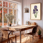 Vintage Iris Boho Canvasprint Poster