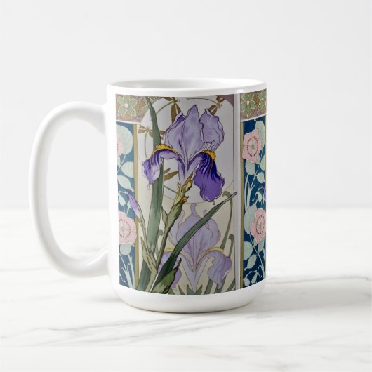 Vintage Iris Illustratie  Koffiemok (Links)