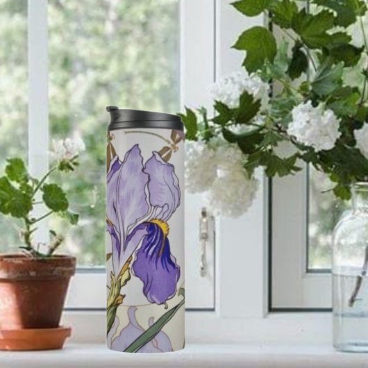 Vintage Iris Illustratie     Thermosbeker