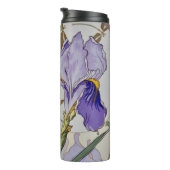 Vintage Iris Illustratie     Thermosbeker (Geroteerd rechts)