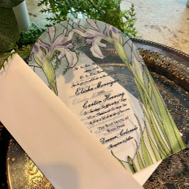 Vintage Iris Stained Glass Effect Wedding  Acryl Uitnodigingen