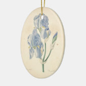 Vintage Irises aangepast Ornament op herdenkingsfo (Links)