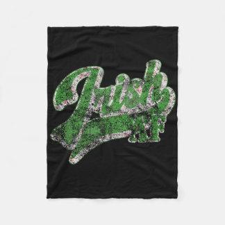 Vintage Irish Af St Patricks Day Floral Shamrock S Fleece Deken