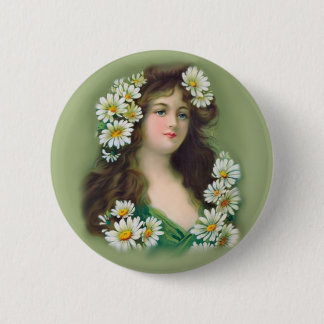 Vintage Irish Colleen Ronde Button 5,7 Cm