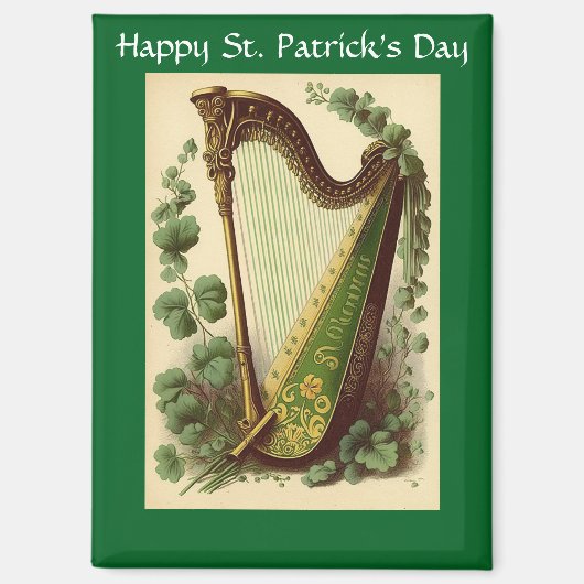 Vintage Irish Harp Magnet (Voorkant)