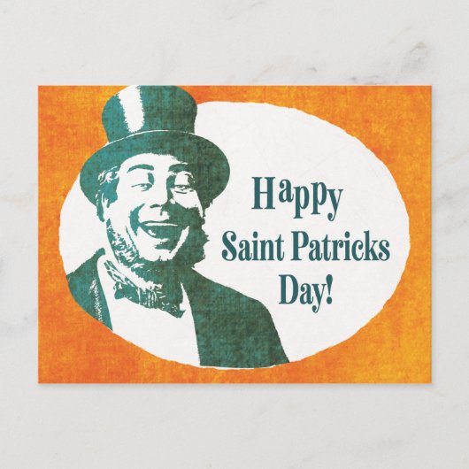 Vintage Irish Saint Patrick Briefkaart (Voorkant)