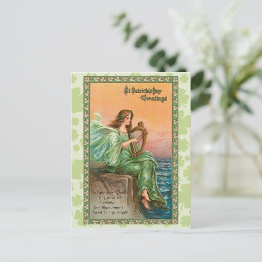 Vintage Irish St. Patrick's Day Briefkaart (Staand voorkant)