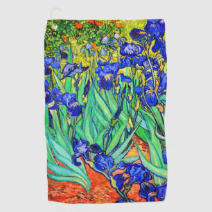 Vintage Irissen door Vincent Van Gogh  Golfhanddoek