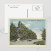 Vintage Iron Mountain Michigan Briefkaart (Voorkant / Achterkant)