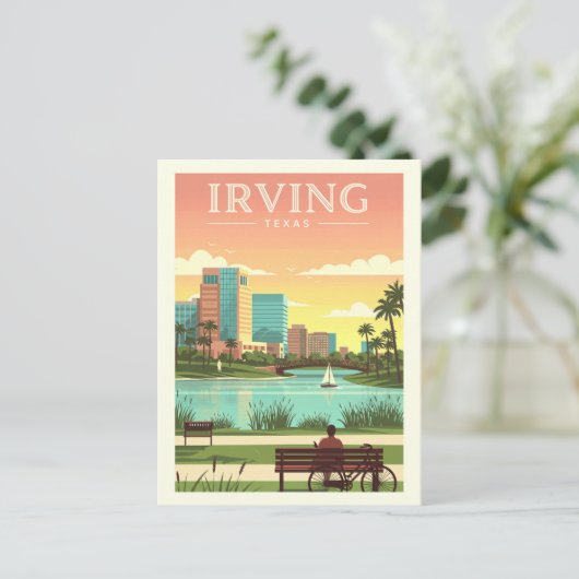 Vintage Irving Texas Briefkaart (Staand voorkant)
