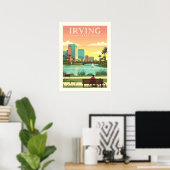 Vintage Irving Texas Poster (Thuiskantoor)