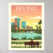 Vintage Irving Texas Poster (Voorkant)