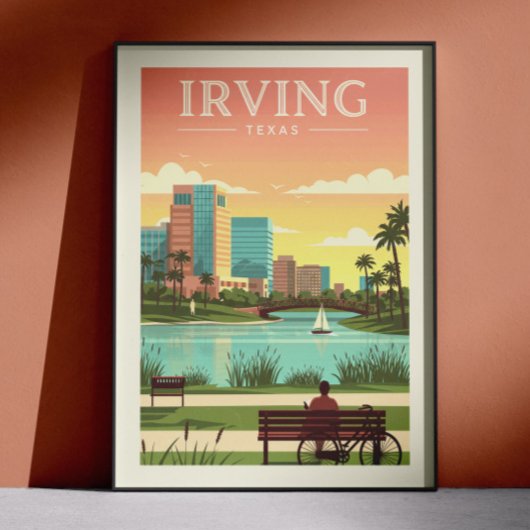 Vintage Irving Texas Poster