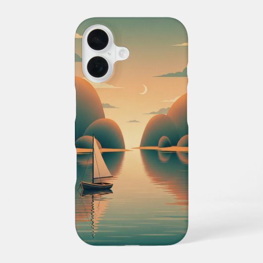 Vintage Island Baai iPhone 16 Hoesje (Achterkant)