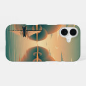 Vintage Island Bay iPhone 16 Hoesje (Achterkant horizontaal)