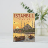 Vintage Istanbul Travel Briefkaart (Staand voorkant)
