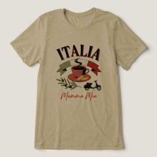 Vintage Italia Koffie, Retro Scooter & Mamma Mia Tri-Blend Shirt