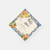 Vintage Italiaans | Citrus Sinaasappel | Bruids  S Servet (Hoek)