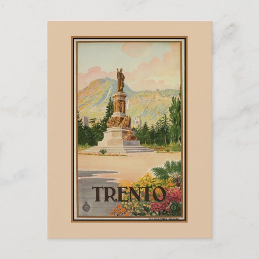 Vintage Italiaanse reis Trento Trent Briefkaart (Voorkant)