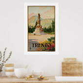 Vintage Italiaanse reis Trento Trent Poster (Keuken)