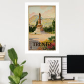 Vintage Italiaanse reis Trento Trent Poster (Thuiskantoor)