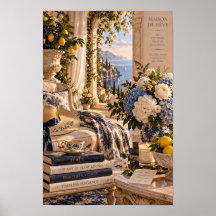 Vintage Italiaanse Rivièra Slow Living Muurkunst