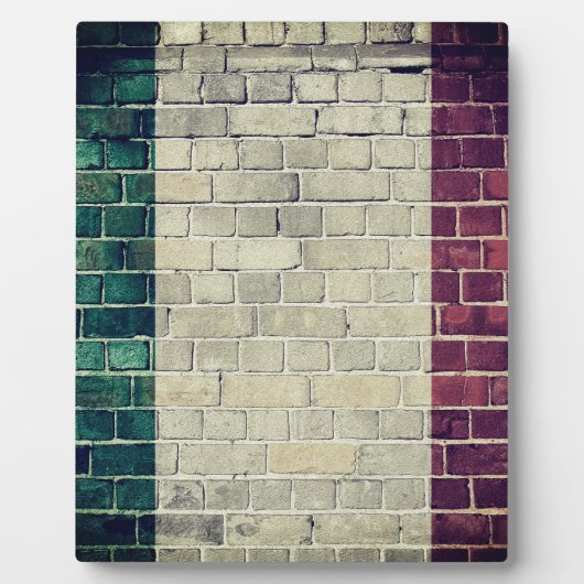 Vintage Italiaanse vlag Fotoplaat (Voorkant)