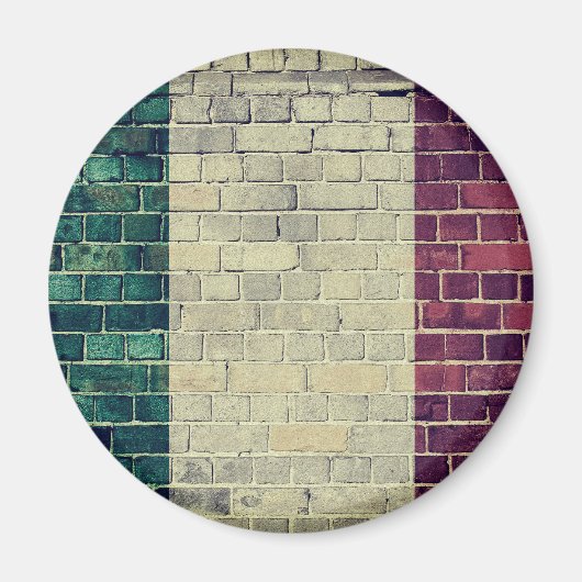 Vintage Italiaanse vlag Magneet (Voorkant)