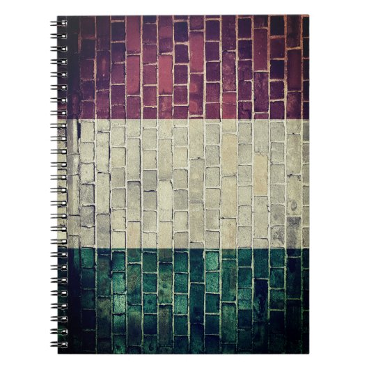 Vintage Italiaanse vlag Notitieboek (Voorkant)