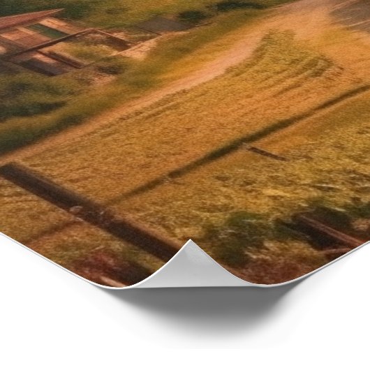 Vintage Italian Countryside Landscape Poster (Hoek)